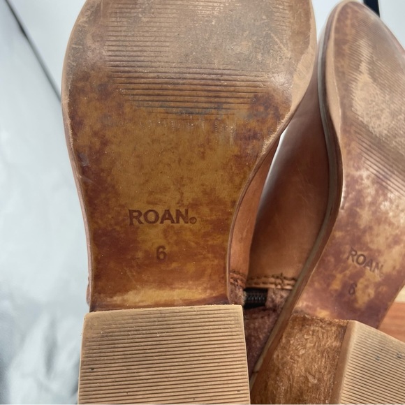 ROAN By Bed Stu Liz Distressed Leather & Suede Double Zip Handmade Ankle Boots 6 - Picture 6 of 8